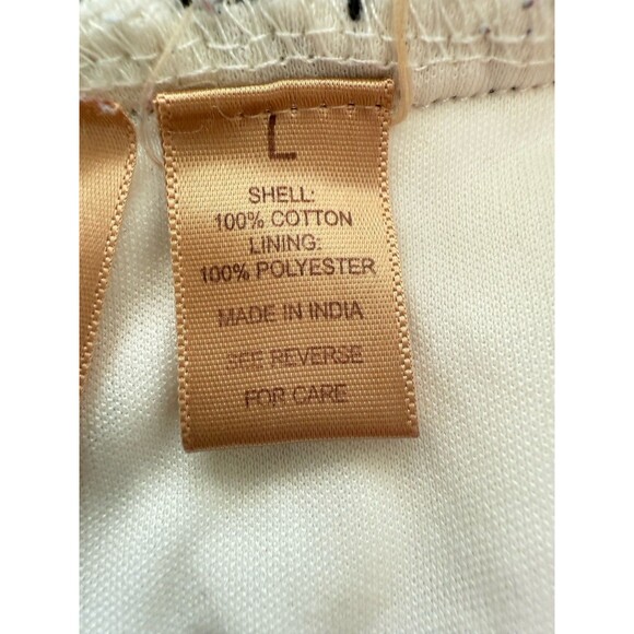 Whispers Romantic Lace Mini Skirt Off White Black Stretch Waist Band Size Large - Picture 6 of 15